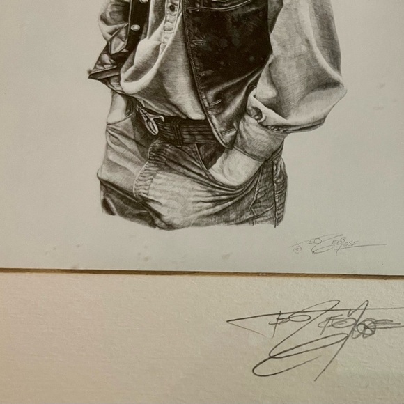 Framed Double signed print. Grinning Grandpa! - Picture 4 of 6